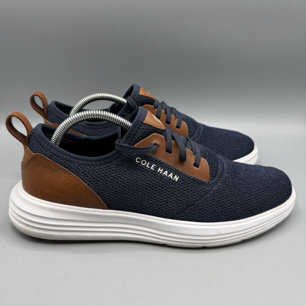 Cole Haan Grandsport Journey Mens Shoes Navy Blue Knit Size 10 M